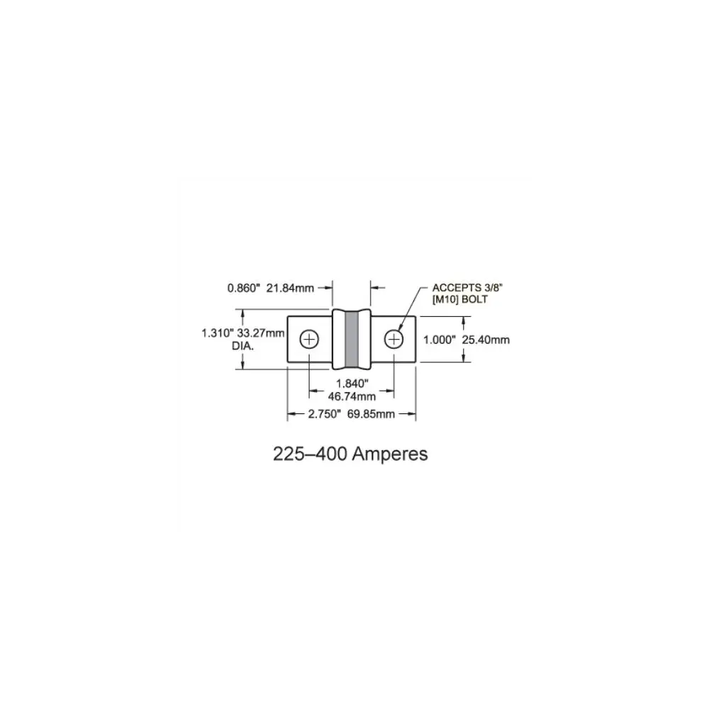 Bolt-On Fuse - 300 Amps/ 160 Volts DC - BLS5119-BSS - view 2